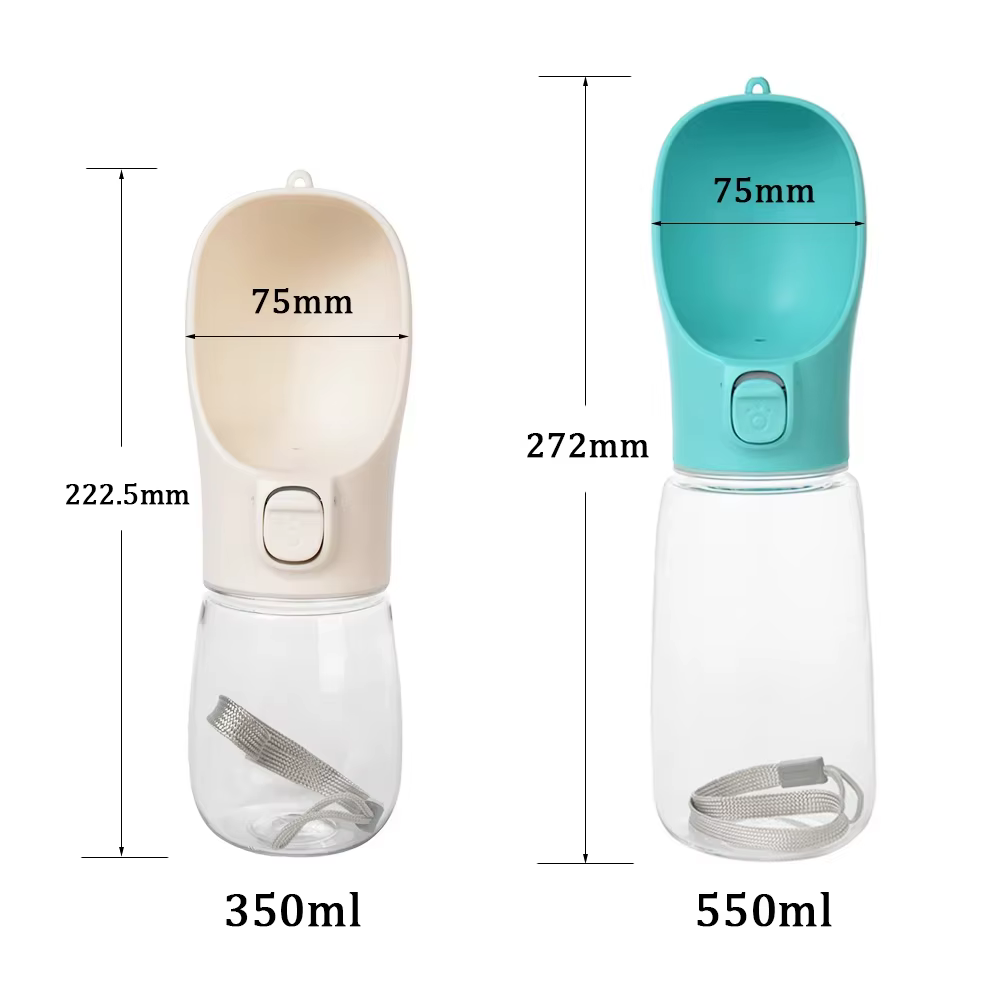 Leakproof Travel Dog Water Bottle with Lanyard, 350 ml, image 6